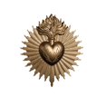 thumbnail image 2 of Clearance! Gothic Sacred Heart Wall Plaque Gothic Home Decoration PendantSacred Heart Metal Box Ex Voto Prayer Holder, 2 of 7