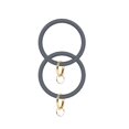 thumbnail image 5 of Circle Key Ring Bracelet Large Circle Portable Key Holder Grey Silicone 2Pcs, 5 of 5