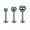 Rainbow, variant on 3pcs Surgical Steel 3/4/5mm Ball Lip Stud Monroe Labret Tragus Bar Ring Piercing-Rose Gold