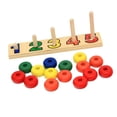 thumbnail image 3 of Número de Montessori que cuenta los bloques de madera fijados juguete de aprendizaje matemático para Sunnimix Cuentas de cuentas matemáticas para niños, 3 of 6