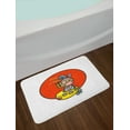 thumbnail image 2 of Yellow Submarine Bath Mat, Little Alien Cartoon in Spaceship with Periscope over Red Moon Planet Kids, Non-Slip Plush Mat Bathroom Kitchen Laundry Room Decor, 29.5 X 17.5 Inches, White Red, Ambesonne, 2 of 2