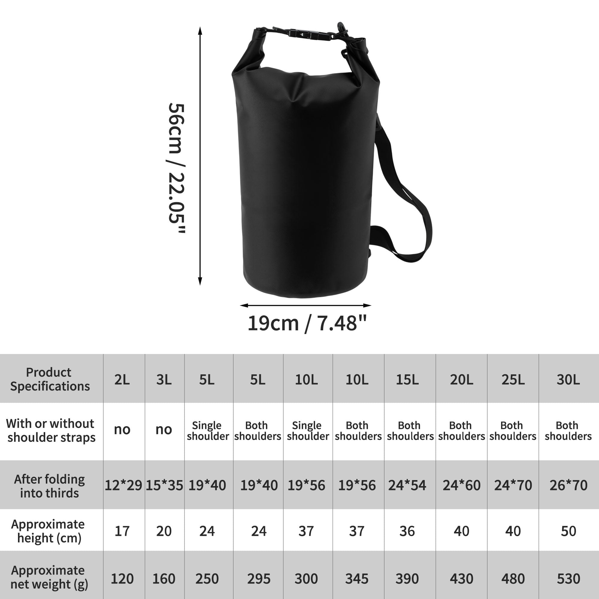 Unique Bargains Durable Waterproof Dry Bag Raven Black
