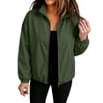 thumbnail image 6 of HOMBOM Rain Jacket for Women Waterproof Lightweight Climbing Drawstring Bomber Zipper with Pockets Womens Raincoat Outdoor, 6 of 6