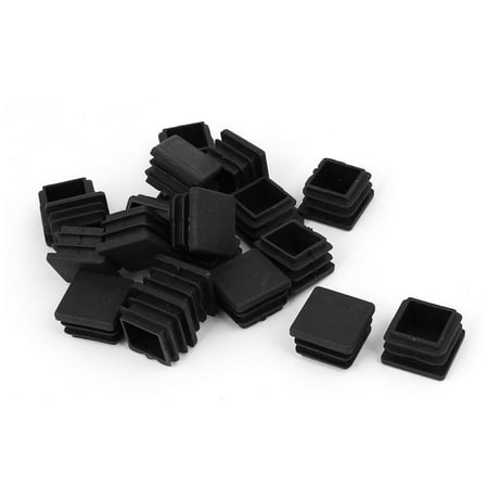 20mm x 20mm Plastic Square Shaped Blanking End Cap Tube Insert Plug ...