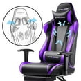 thumbnail image 2 of GTRACING Gaming Chair with Footrest Ergonomic Reclining Office Chair Swivel Rocker, Purple, 2 of 6
