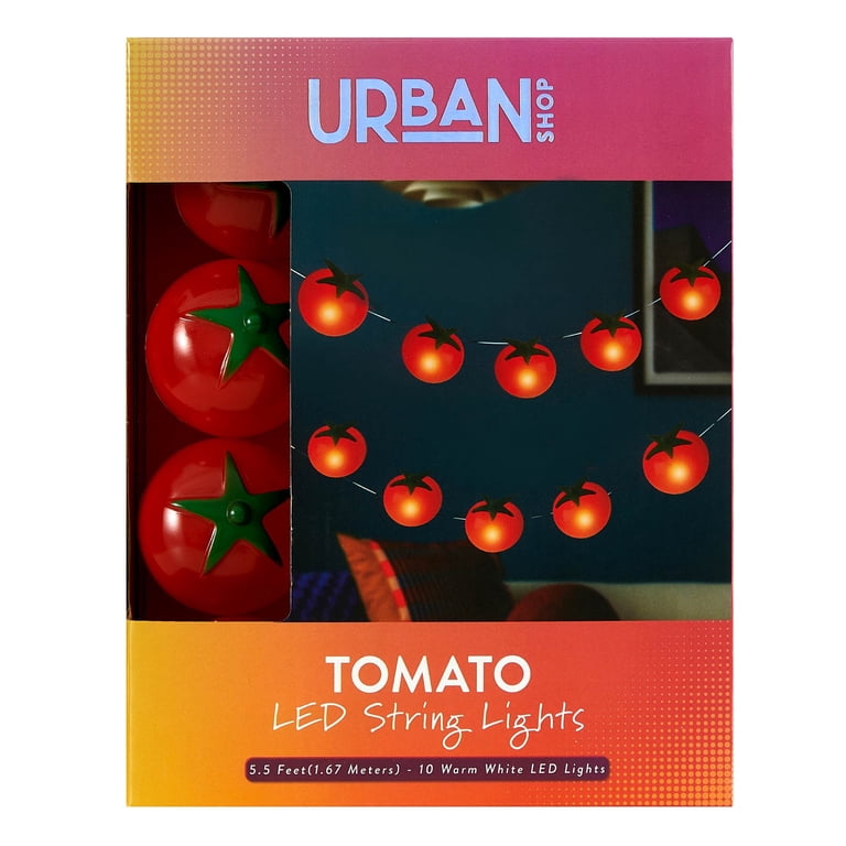 Urban Shop Indoor 5.5' Battery Operated Tomato Figural LED String