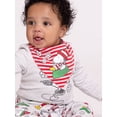 thumbnail image 6 of Character Infant Baby Holiday Take Me Home, Bib, Long-Sleeve Bodysuit, and Pants Outfit Set, 3-Piece Sizes Newborn-12 Months, 6 of 12