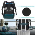 thumbnail image 4 of VESERI Sac à Dos de Voyage pour Ordinateur Portable 18.4 Po PC avec Compartiment à Chaussures Port de Charge USB, Sac de Sport pour Randonnée Camping, Imperméable pour Hommes Femmes Garçons, Noir, 4 of 7