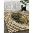 thumbnail image 3 of Ahgly Company Machine Washable Indoor Rectangle Transitional Dark Brown Area Rugs, 5' x 7', 3 of 7