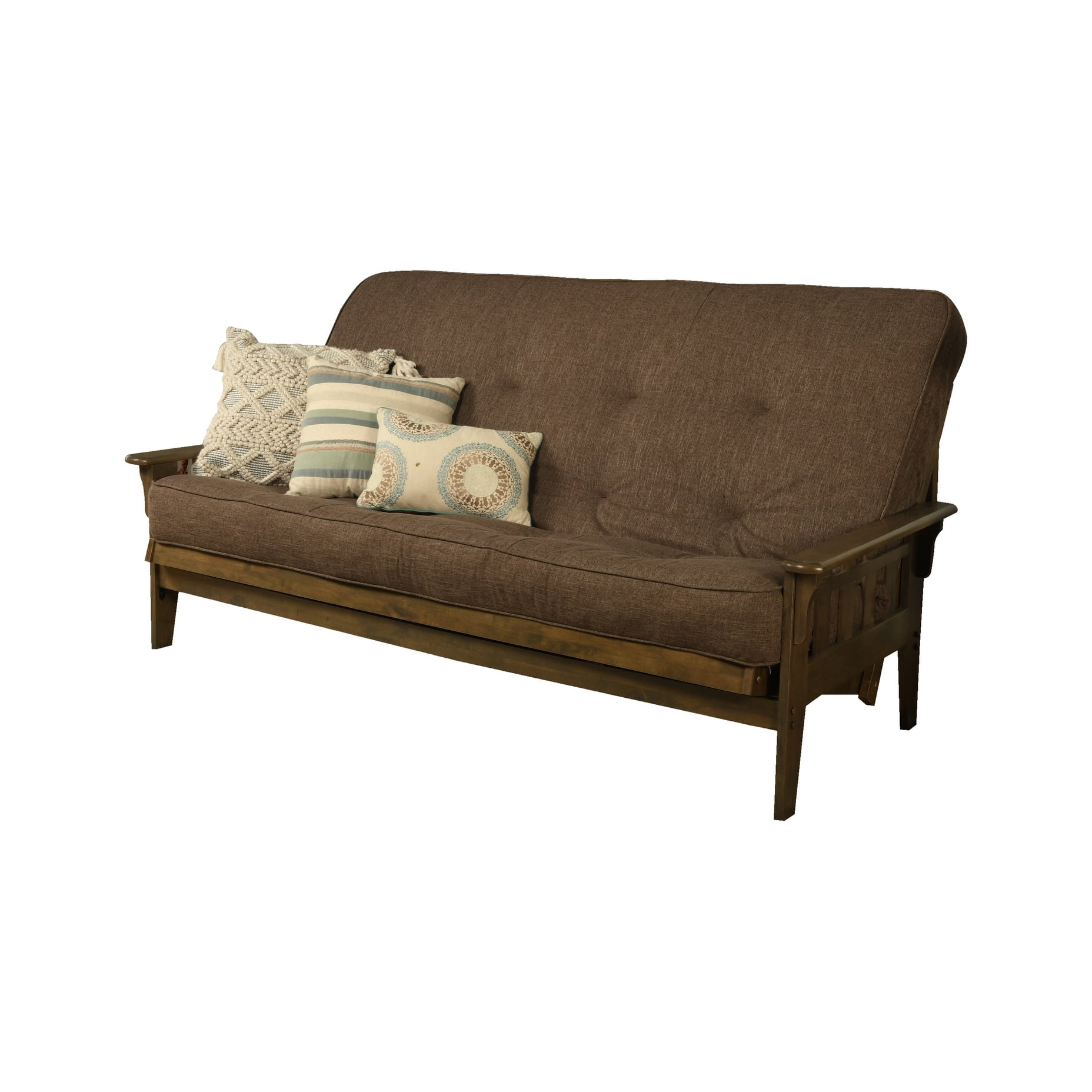 Kodiak Furniture Tucson Queen-size Wood Futon-Linen Cocoa Mattress