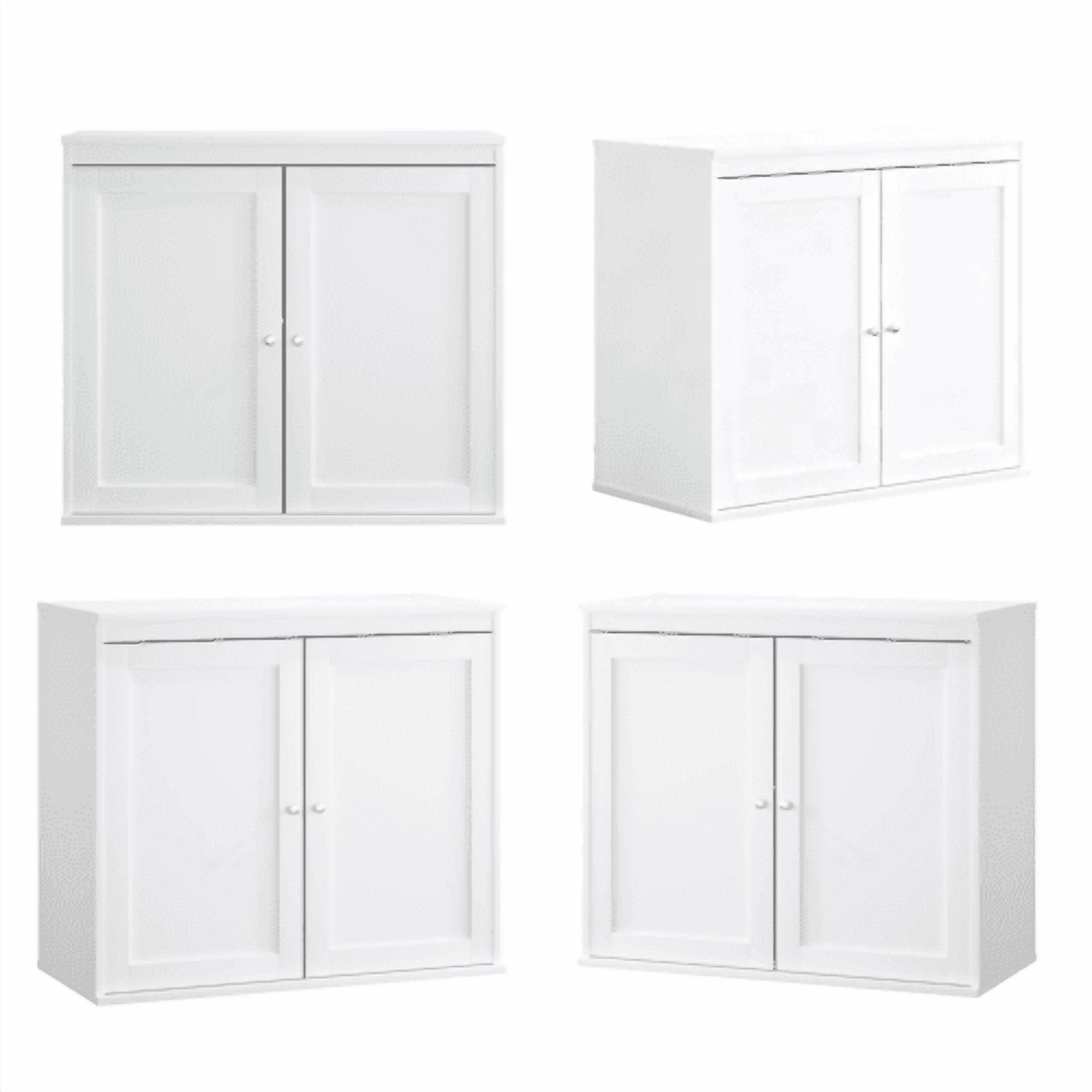 Kitchen Storage Cabinet with Double Doors, Adjustable Shelves, Coffee Bar Cabinet, Sideboard Buffet for Dining Room, Living Room, Entryway, White
