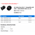 thumbnail image 2 of Air Intake Hose Set 2 - Compatible with 2006 - 2008 INFINITI M35 3.5L V6 2007, 2 of 2