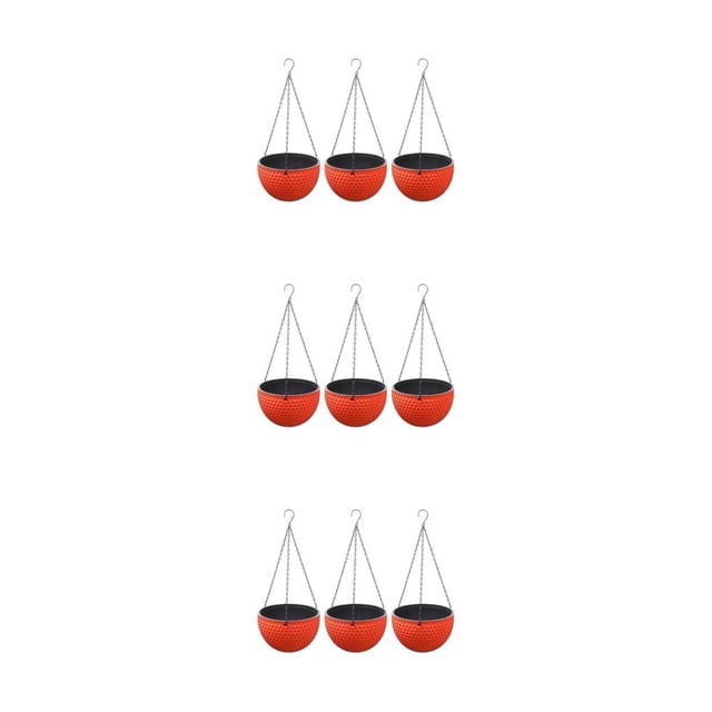 Yuarrent 3 Piezas Elegante Y Duradera para Maceta Colgante para Exteriores Jardín Y Jardines Maceta Colgante para Flores De Interior Naranja Type1 NO1