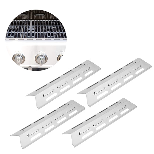 4 Uds. Parrilla De Gas De Acero Inoxidable, Placa De Calor Para Horno, Tiendas De Campaña, Deflector, Accesorio De Cubierta Para Quemadores