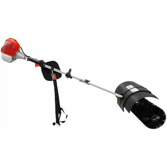 52cc Handheld Gas Power Broom Walk Behind Sweeper, 2.3hp High Performance Cleaner, Used to Clean Boulevards, Driveways, Lawns, Sidewalks$$Garden &