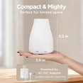 thumbnail image 2 of Essential Oil Diffuser, Ultrasonic Diffusers for Home Aromatherapy Humidifier for Bedroom Room 7 Colors LED 2 Mist Mode Auto Off, Basic White, 2 of 6
