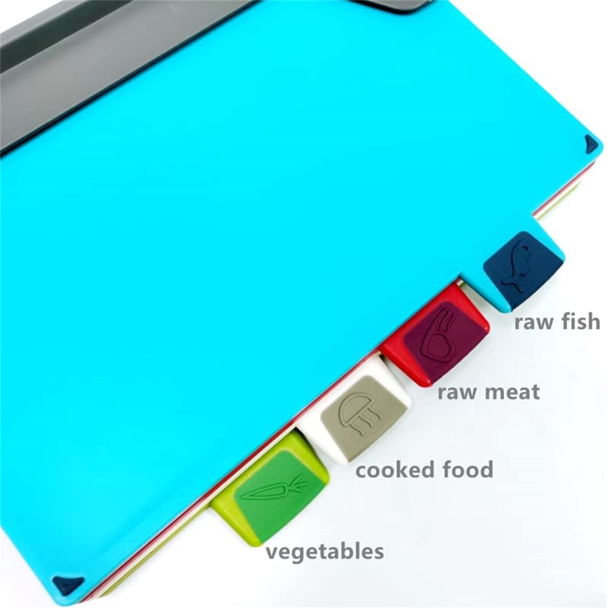 Casdewin Chopping Board Set,Plastic Chopping Boards with Stand,Kitchen Cutting Board,Colour Coded Boards for Chopping,Non Slip,Dishwasher Safe 20x30cm,Set of 4