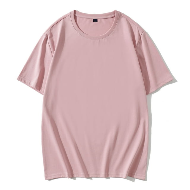 CEHVOM Summer Men's Round Neck T-shirt Mercerized Cotton Short Sleeve