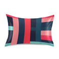 thumbnail image 7 of Yayeee Pillowcase Standard Size Set of 2 Satin Wrinkle Resistant Pillow Case, Navy Blue Stripes, 7 of 7