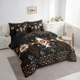 thumbnail image 3 of Manfei Western Hippie Aztec Bedding Comforter Set 7pcs for Adult, Rustic Bohemian Queen Bedding Sets, Black Brown Square Triangle Reversible Queen Sheet Sets, Ultra Soft Bedroom Decor, 3 of 7