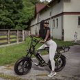 thumbnail image 4 of EMMO Paralo Pro Moped Style EBike for two - Electric Scooter Bicycle 750W - Black - Long Range 48V Removable Battery LED Turn Signals, 4 of 5