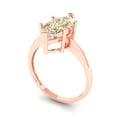 thumbnail image 2 of Solitaire Engagement Ring for Women - 2.5ct Natural Morganite in 14K Rose Gold Promise Ring, 2 of 6