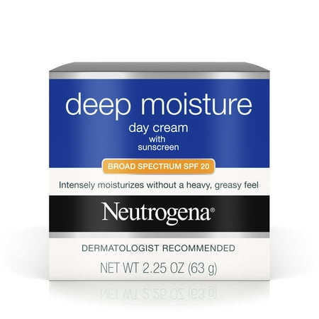 Sun Moisture - Neutrogena Deep Moisture Face Cream SPF 20 Sunscreen, Glycerin 2.25 oz