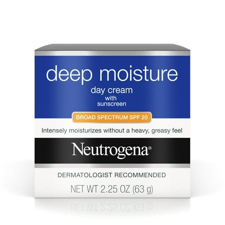 Neutrogena Deep Moisture Face Cream SPF 20 Sunscreen, Glycerin 2.25 (Best Face Cream With Spf)