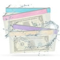 thumbnail image 4 of 8.5x4 Inch Money Bags with Zipper, 8Pcs Clear Cash Deposit Bank Pouch Envelopes Check Wallet for Coin Cosmetics Invioce Bill, Multicolored, 4 of 6
