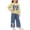 Yellow, variant on Cethrio Girls Cotton Outfit Sets, 2 Piece Casual Long Sleeve Fall Girls' Clothing Sets Pink Size 6