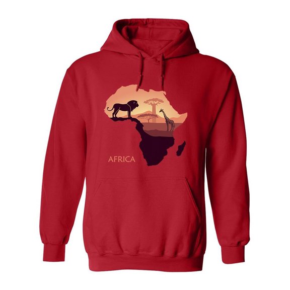 Savanna Landscape Sketch Hoodie Men -Image by Shutterstock, Male 3X-Large