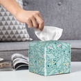 thumbnail image 6 of Sikiie Geometric Elements Leather Tissue Box Cover Square, tissue box holder, Tissue Box with Bottom Belt-5.2”x5.2”x5.2”, 6 of 7