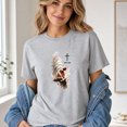 thumbnail image 3 of Jollimate Reaching Hand of Jesus T-Shirt, Jesus Is King Christian Graphic Tee, Religious Faith Shirt for Women, 3 of 6