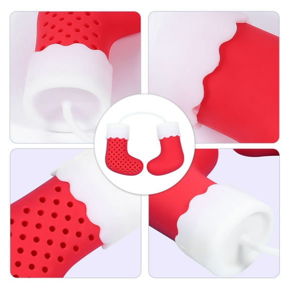 WRITWAA 1-Pack Red Silicone Leaf Tea Steeper for Tea Bags Making Tool