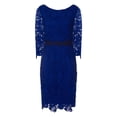thumbnail image 1 of Paper Dolls Womens Blue Crochet Lace Bodycon Dress, 1 of 6