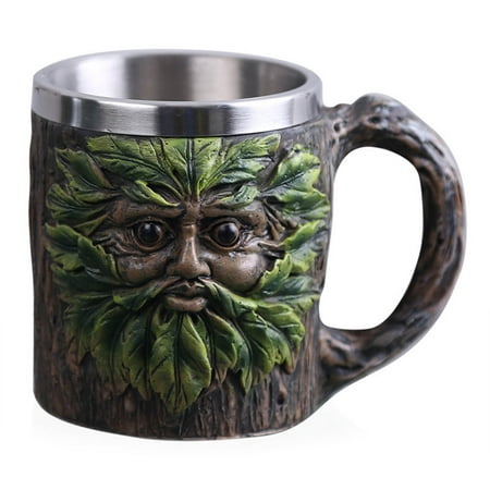 

3D Three-dimensional Beer Mug Resin Stainless Steel Coffee Mug for Creative Resin Mug for Friends Personal Birthday Gift
