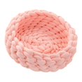 thumbnail image 3 of Cama nido para gatos tejida a mano, cama para mascotas, cama redonda portátil para perros pequeños, cama calmante para gatitos, cesta para dormir para Rosa 50cm, 3 of 10