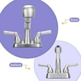 thumbnail image 3 of Utility Sink Faucet,Universal Laundry Tub ABS Plastic Faucet with Sprayer,Dual Handle Pull Out Faucet, Chrome Finish Laundry & Utility Room Sink Faucets,4 Inch Center Set, 3 of 9