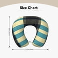 thumbnail image 5 of Travel Pillow Memory Foam, Head Neck Support Airplane Pillow For Traveling, Car, Home, Travel Neck Flight Pillow 12 Inches Paleturquoise Buffalo Plaid Check Tartan Scotland_2, 5 of 8