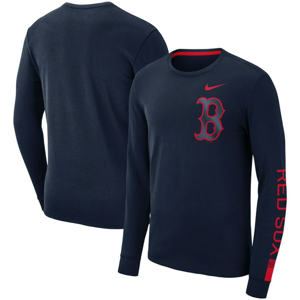 Boston Red Sox Nike Heavyweight Long Sleeve T-Shirt - Navy - Walmart ...