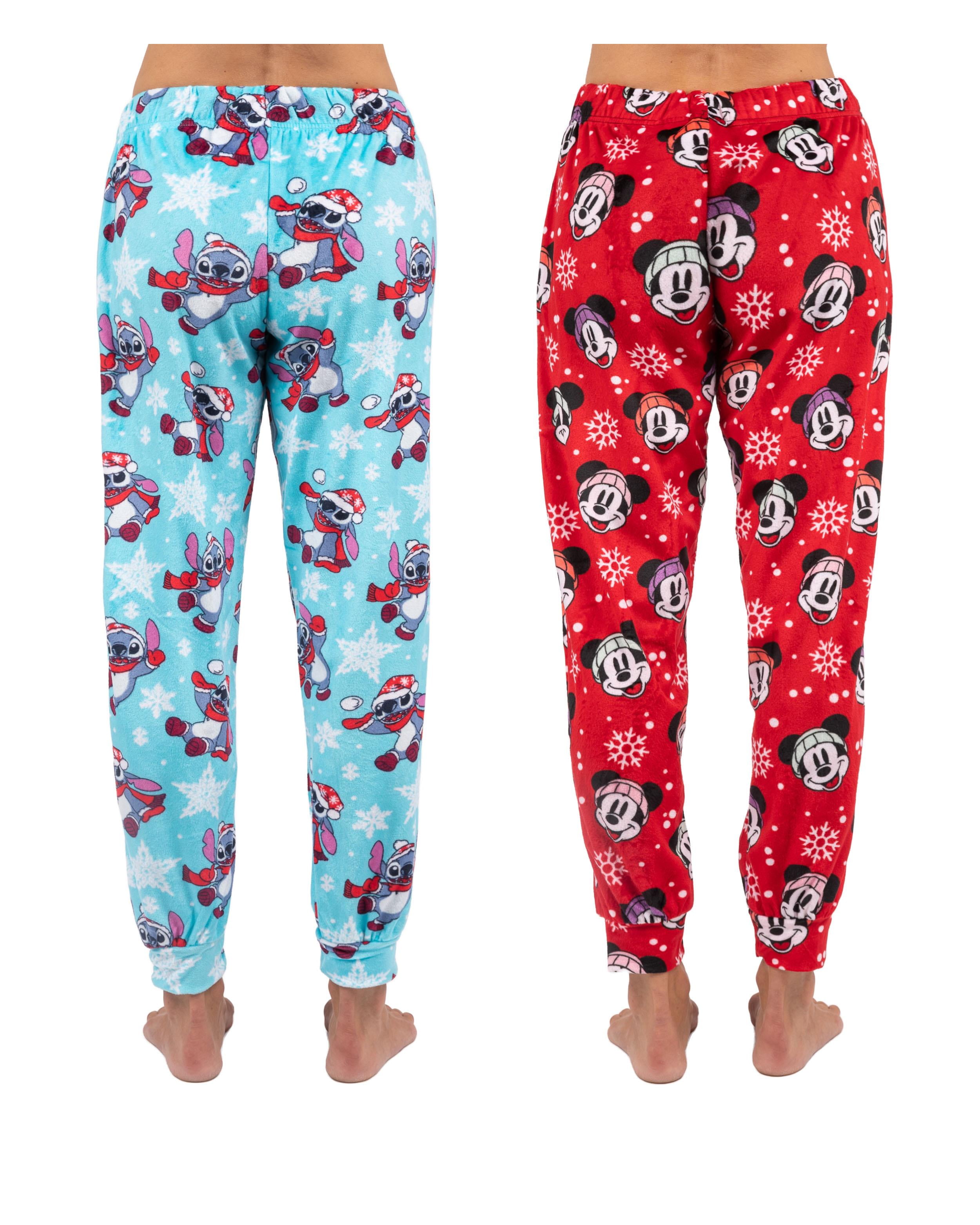 Disney 2 Pack Womens Pajama Sleepwear Pants Female, Mickey 
