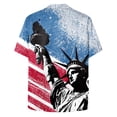 thumbnail image 6 of mgoYE Men American Flag Button Shirt Short Sleeve USA 4th of July Flag Tops Loose Patriotic Novelty Button T-Shirts 250th Anniversary Gifts for Men(Blue,XL), 6 of 6