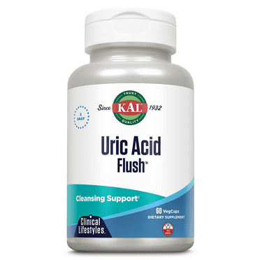 KAL Uric Acid Flush | Tart Cherry Blend, Celery Seed & More for Healthy Joint Comfort Support | 30 Servings | 60 VegCaps