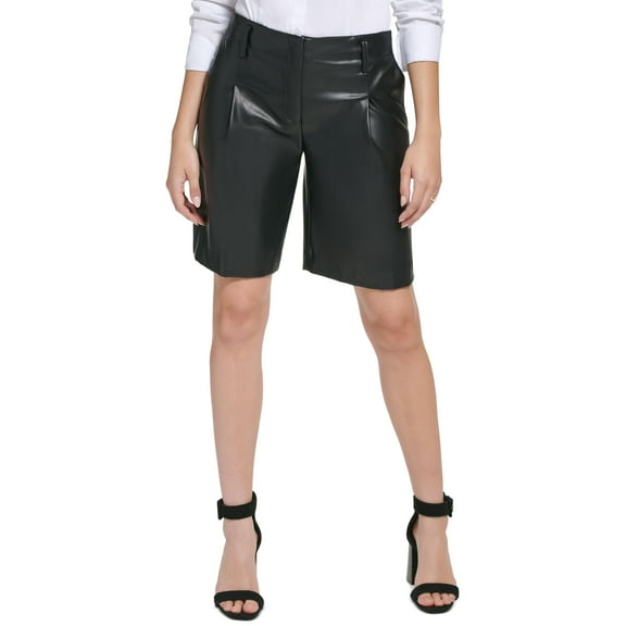 Women's X-Fit Faux Leather Shorts Black 0