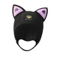 thumbnail image 2 of Gorro de natación Zulema Neopreno 3mm con capucha de buceo orejas de gato Negro, 2 of 8