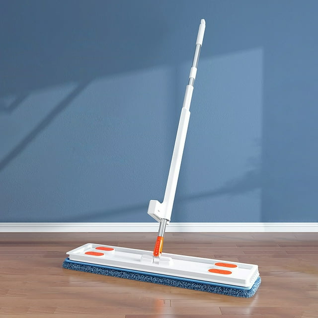 Trapeador de piso, trapeador plano de microfibra de manos libres con escurridor automático, trapeador de piso de microfibra de 360 manos, trapeador de piso de lavado de manos perezoso