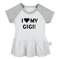 thumbnail image 5 of Pack of 2, I Love My Gigi & Don't Make Me Call My Grandma Funny Dresses For Baby, Newborn Babies Skirts, Infant Princess Dress, Toddler Frocks (Gray Raglan Dresses, 18-24 Months), 5 of 5