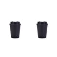 thumbnail image 1 of Toystoory Botella de bebida, taza de agua, taza térmica, mano de obra fina, tamaño compacto, regalo dulce, recipiente para bebidas de oficina Negro 350ml 2piezas, 1 of 6