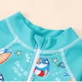 thumbnail image 4 of lnmuld UPF 50+ Sun Long Sleeve Rash Guard Swimsuits for Baby Toddler Boys Beach Pool Swimming Summer Outfit Size:18-24 Months, 4 of 6