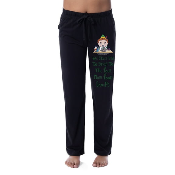 Elf The Movie Womens' Buddy Elves Four Main Food Groups Sleep Pajama Pants